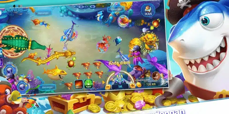 Một số loại cá và vũ khí trong game